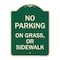 Signmission No Parking on Grass or Sidewalk Parking Heavy-Gauge Aluminum Sign, 24" x 18", G-1824-23698 A-DES-G-1824-23698 - alternate 1